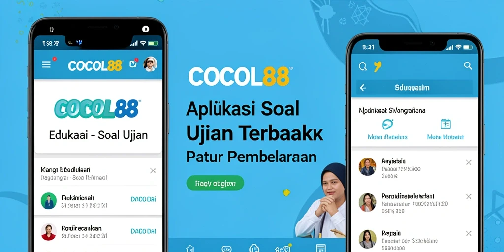 Tampilan antarmuka COCOL88 dengan berbagai soal ujian.