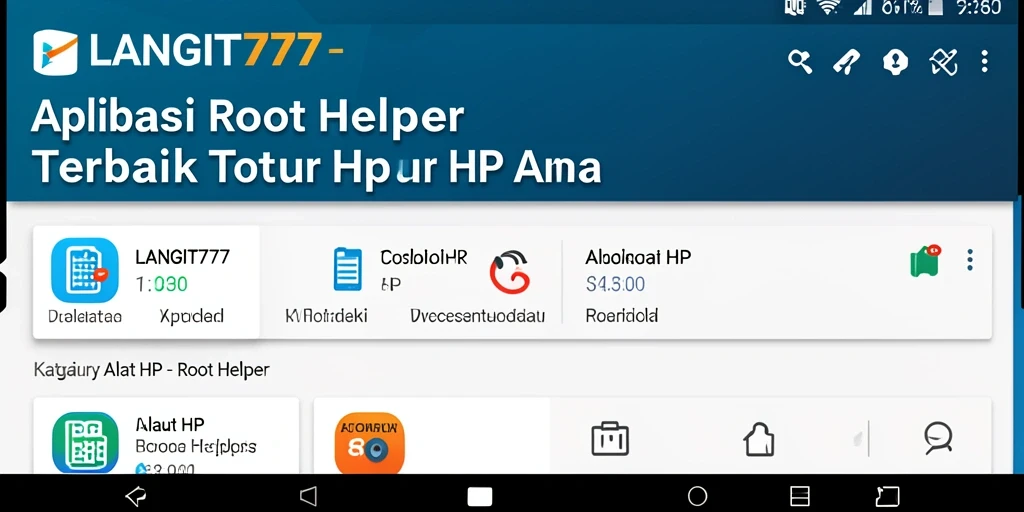 Tampilan antarmuka LANGIT777 yang intuitif untuk mengelola rooting.