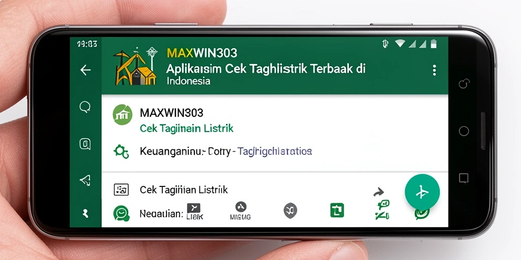Tampilan antarmuka MAXWIN303 saat memeriksa tagihan listrik.