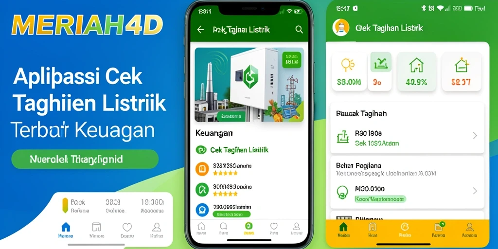 Tampilan antarmuka aplikasi MERIAH4D untuk cek tagihan listrik.