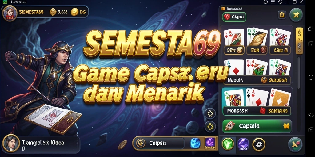 Tampilan antarmuka yang menarik dan user-friendly untuk permainan Capsa.