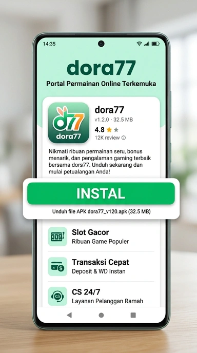 Tampilan halaman APK dora77